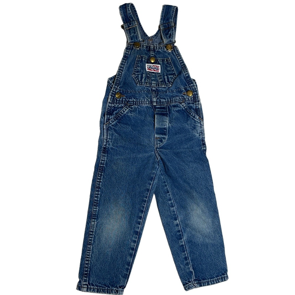 Liberty Baby Toddler Bib Overalls 3T Blue Jean Denim Kids Made In USA VTG EUC